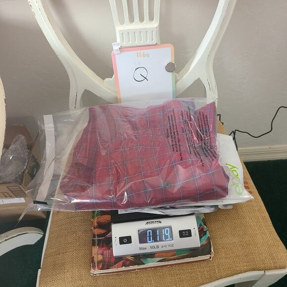 Wrangler  Flex For Comfort Men's Red Plaid Long Sleeve Button Down Shirt  2XL - Picture 12 of 12